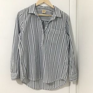 Pin striped button up (around bust)